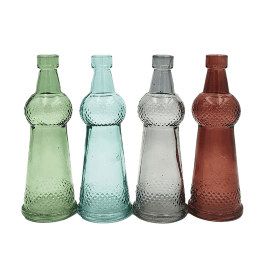 Casa Living Bottle Shaped Glass Vase (4 Assorted)