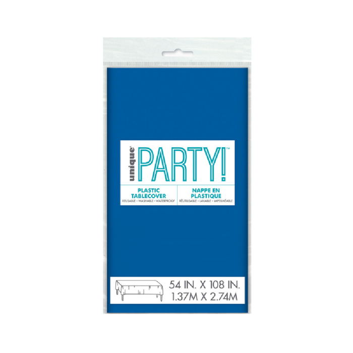 Royal Blue Unique Compact Packaging Plastic Tablecover Rectangle 137cm x 274cm (54" x 108")