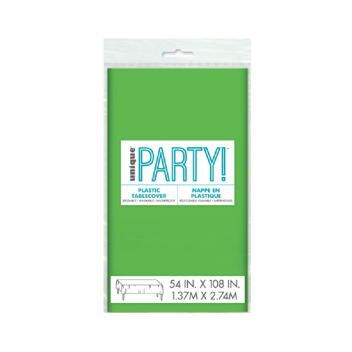 Lime Green Unique Compact Packaging Plastic Tablecover Rectangle 137cm x 274cm (54" x 108")