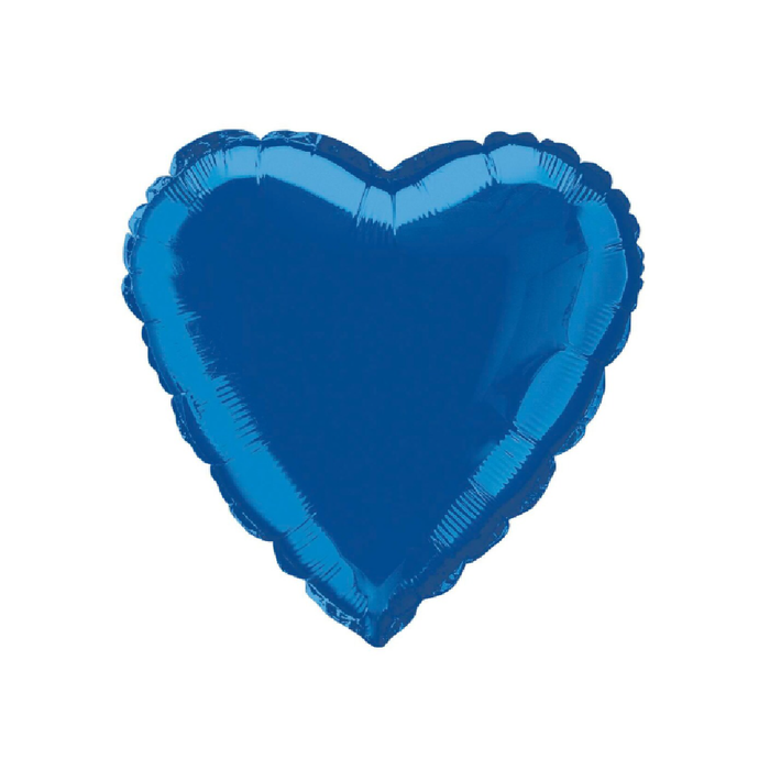 Royal Blue Heart 45cm (18") Foil Balloon Packaged