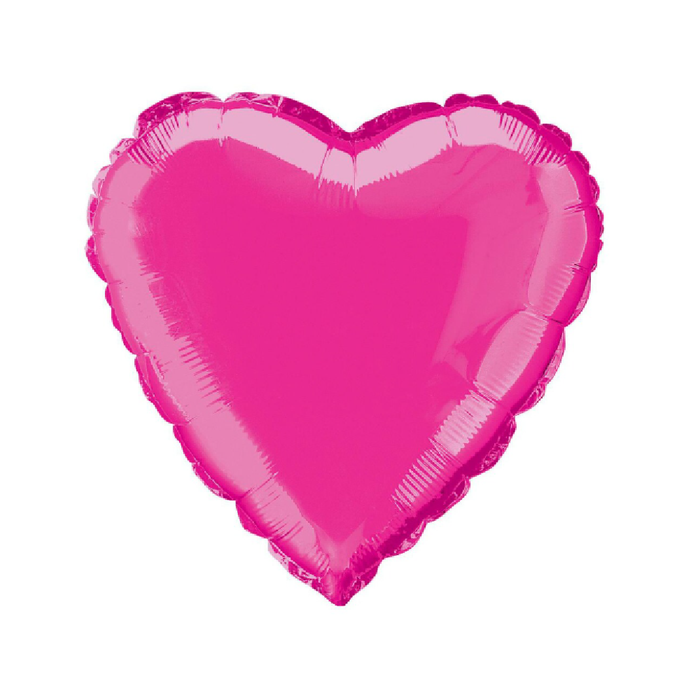 Hot Pink Heart 45cm (18") Foil Balloon Packaged