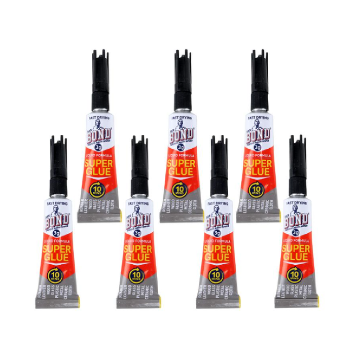 Glue Super Glue Value Pack 7pk 3g each (Dries Clear)
