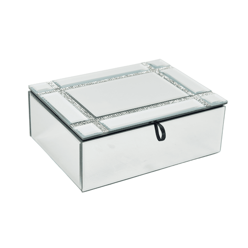 Casa Living Amanda Mirrored Trinket Box with Dividers