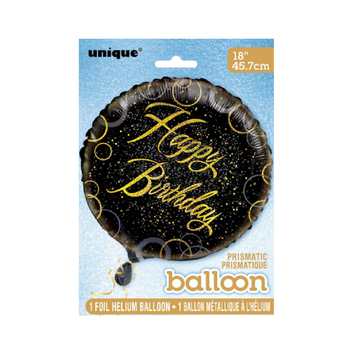 Glitz Gold Happy Birthday 45cm (18") Foil Balloon Packaged