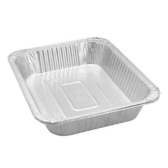 3-Pack Large Foil Trays with Lids 32 x 26.5 x 6cm – Heavy Duty, Recyclable, Oven & Freezer Safe