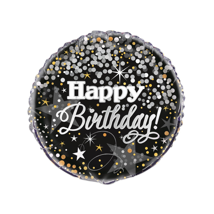 Glittering Birthday "Happy Birthday" 45cm (18") Foil Balloon Packaged