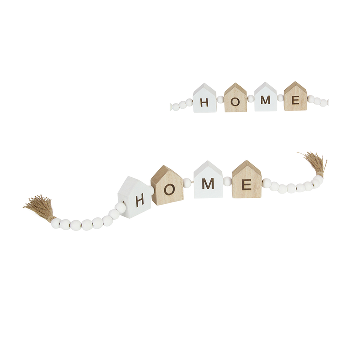 59cm Home Word Garland White/Brown | Living room decorations by Casaliving