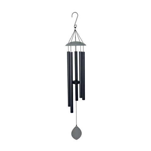 5 Tube Black Chime with Grey Dome Top - Wind Chimes by Casaliving&nbsp;