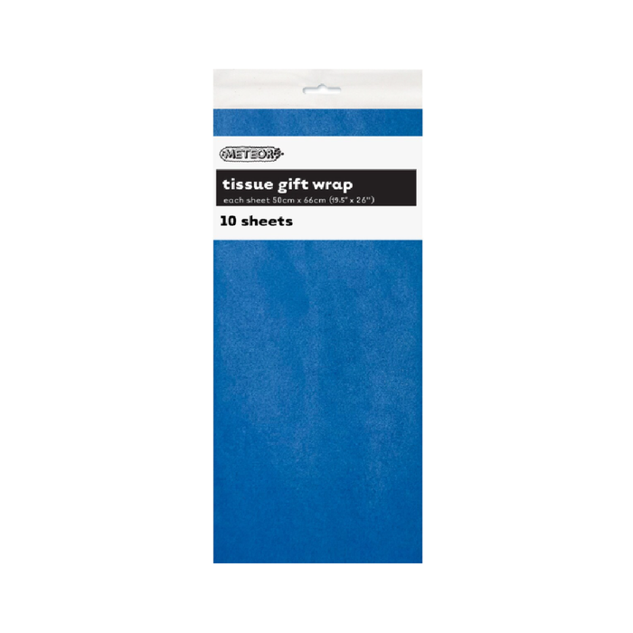 10 Gift Wrap Tissue Sheets - Electric Blue