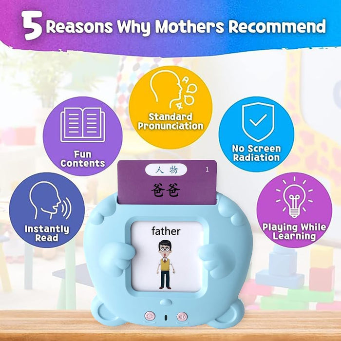 Bilingual Talking Flash Cards – English & Mandarin Learning Toy for Kids