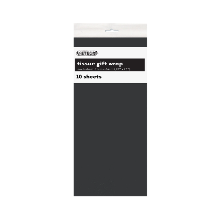 10 Gift Wrap Tissue Sheets - Black