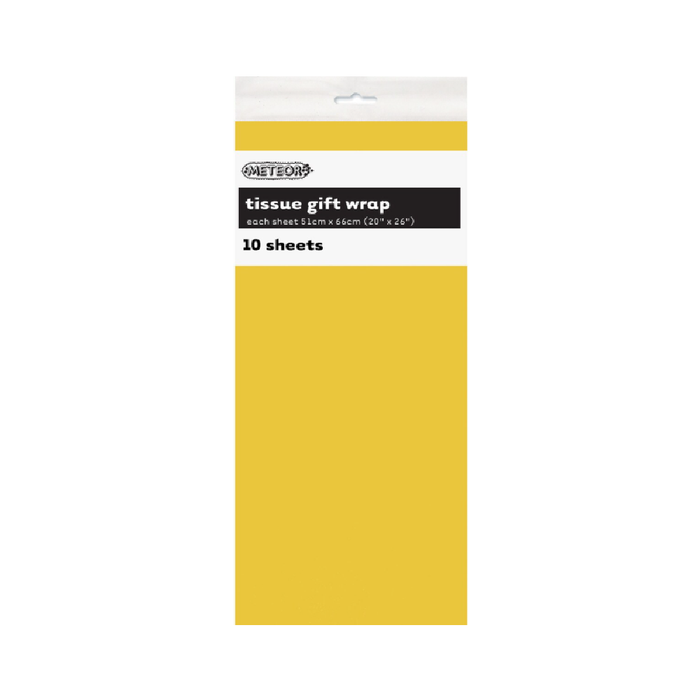 10 Gift Wrap Tissue Sheets - Sun Yellow