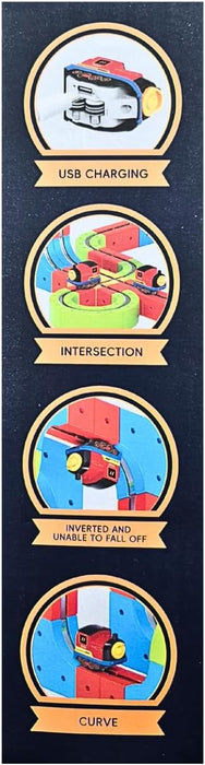 95-Piece Magnetic Modular Track Car Set – DIY Wall-Suction STEM Building Toy with USB Motorized Train
