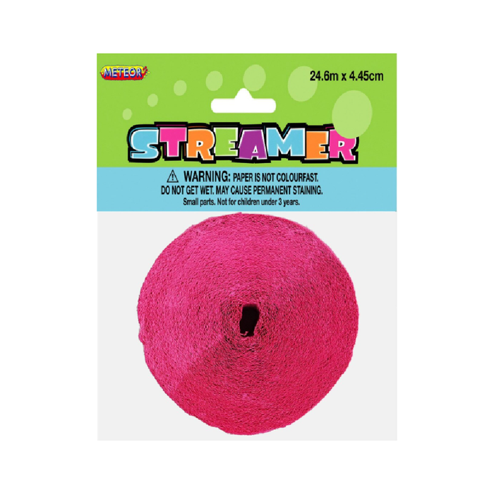 Crepe Streamer Hot Pink 1 x 24m (81ft)