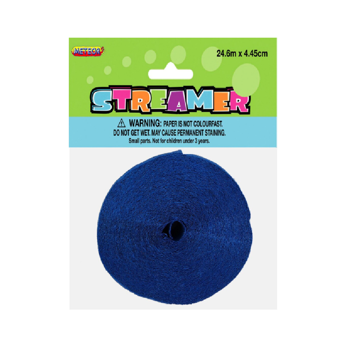 Crepe Streamer Royal Blue 1 x 24m (81ft)