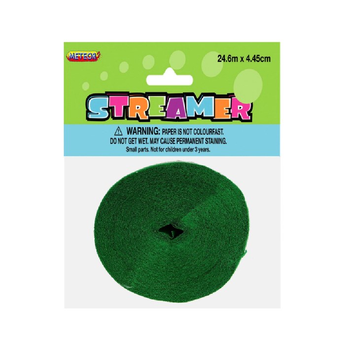 Crepe Streamer Emerald Green 1 x 24m (81ft)