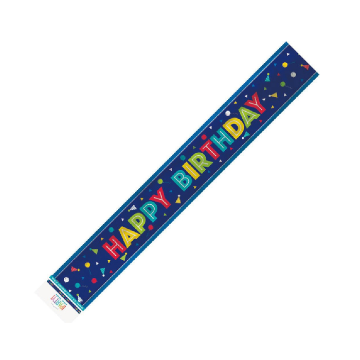 Peppy Birthday "Happy Birthday" Foil Banner 3.65m (12')