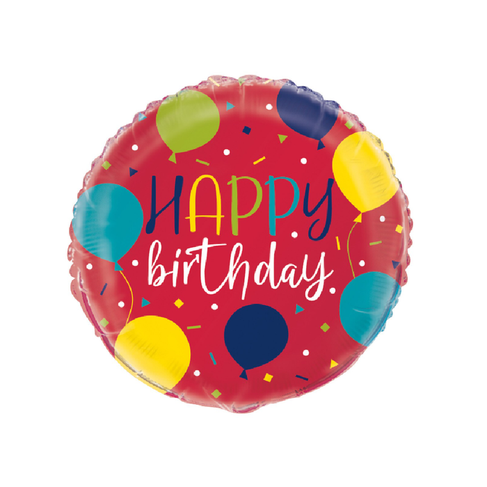 Balloon Party Birthday 45cm (18") Foil Balloon - Packaged
