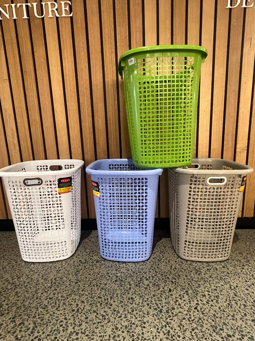 Laundry Basket Square 80L Strong Clothes Container Bathroom Organisation Open Top No Lid Durable