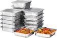 Disposable aluminium meal prep container with secure lid
