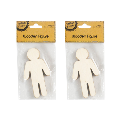 8PC Wood Shapes-Man [144/12]