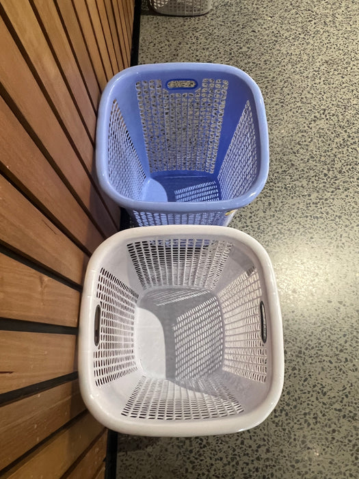 Laundry Basket Square 80L Strong Clothes Container Bathroom Organisation Open Top No Lid Durable