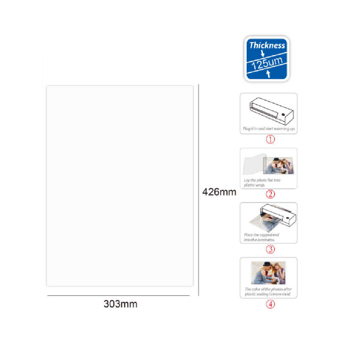 A3 Laminating Pouches 125 Micron 5 packs