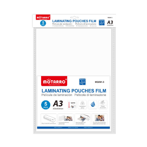 A3 Laminating Pouches 125 Micron 5 packs