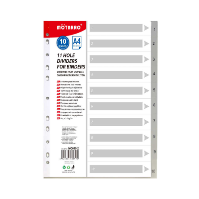 A4 10 Tab Dividers