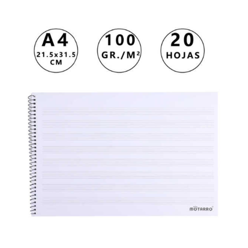 A4 8 Stave Music Book 20 pages