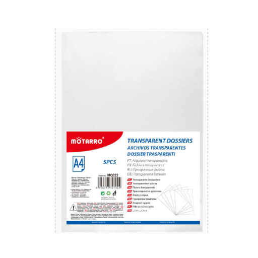 A4 Letter File Clear 5pcs