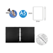 A5 4D-Ring Insert Binder Black 