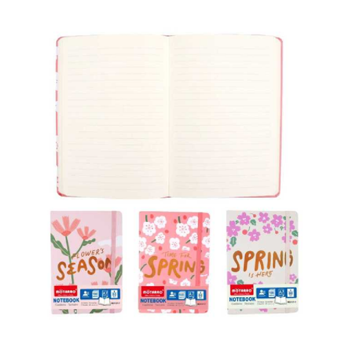 A5 Hard Cover Notebook Floral 80g 100pages