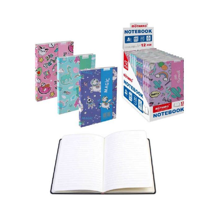 A6 Notebook 4 Assorted Cartoon 80g 100page