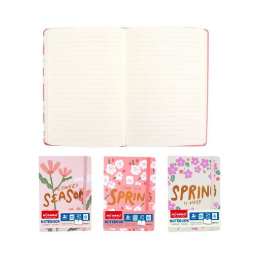
A7 Hard Cover Notebook Floral 80g 100pages
