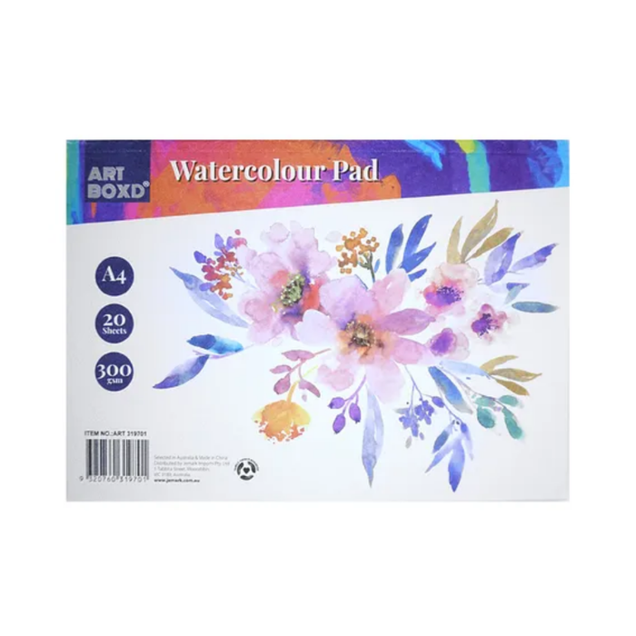 A4 Watercolour Paper Pad 20 Sheets