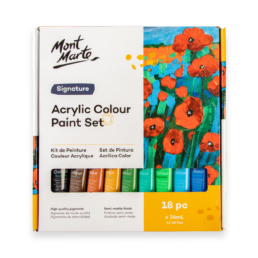 Acrylic Colour Paint Set 18pc × 36ml