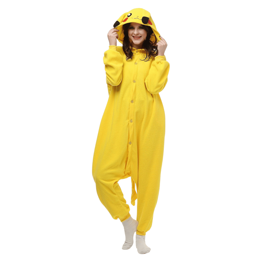 Adults Pikachu Onesie Pokemon Costume - Main Image