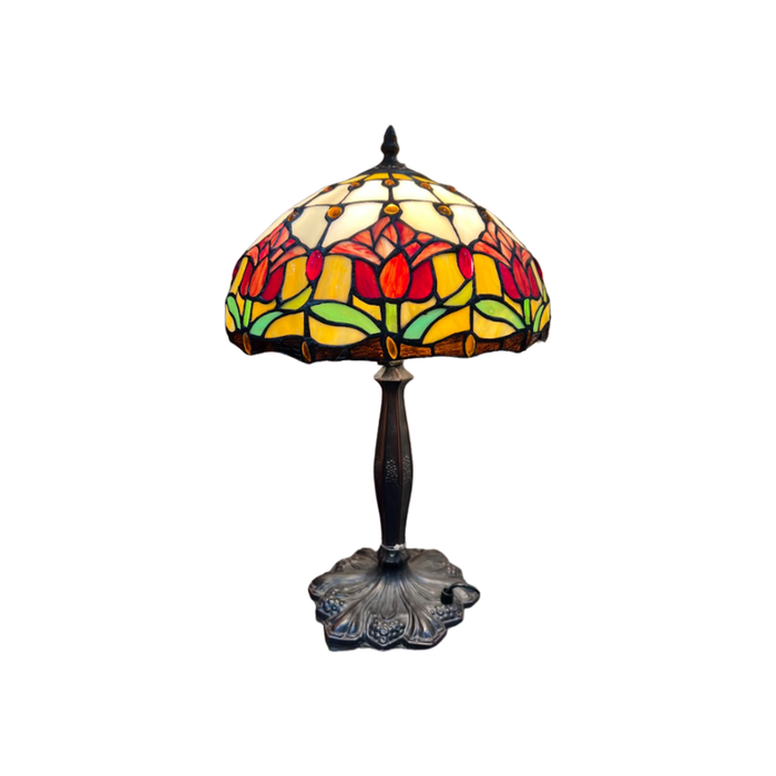 Casa Living Antique Red Tulip Lamp - Casa Living