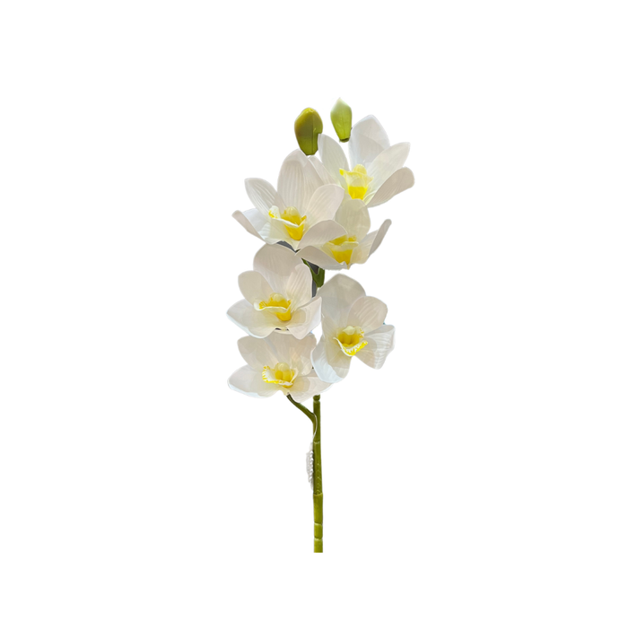 Artificial White Cymbidium Orchids - Artificial Flowers by Casaliving&nbsp;