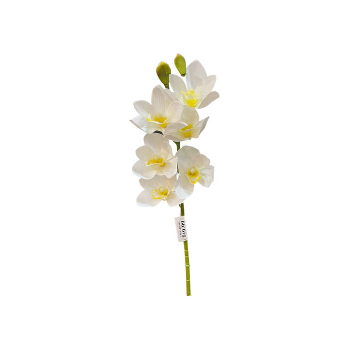 Artificial White Cymbidium Orchids - Artificial Flowers by Casaliving&nbsp;