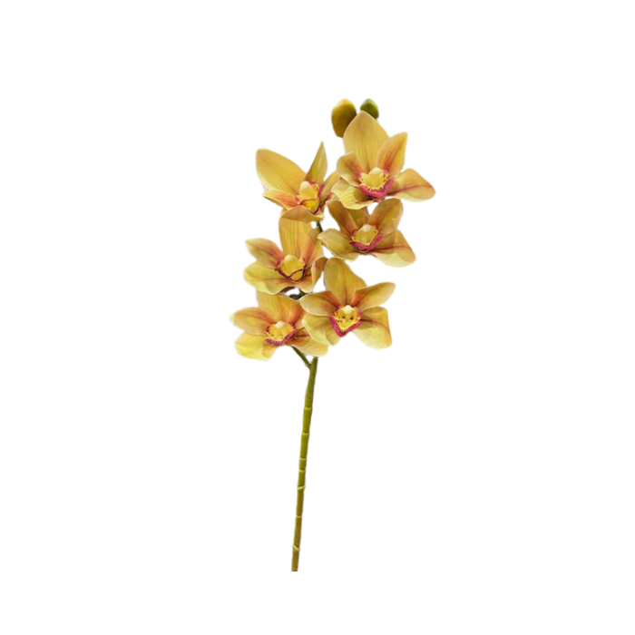 Artificial Yellow Cymbidium Orchids - Artificial Flowers by Casaliving&nbsp;