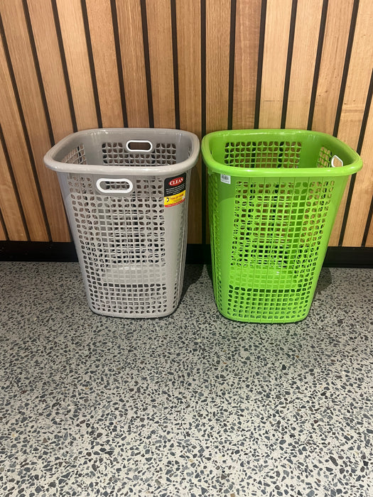 Laundry Basket Square 80L Strong Clothes Container Bathroom Organisation Open Top No Lid Durable