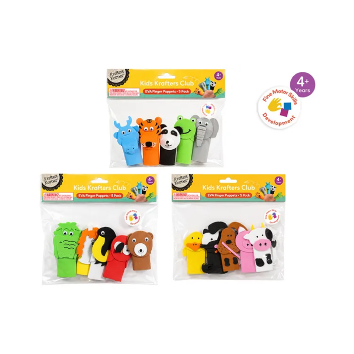 Club EVA Finger Puppets (5 Pack)