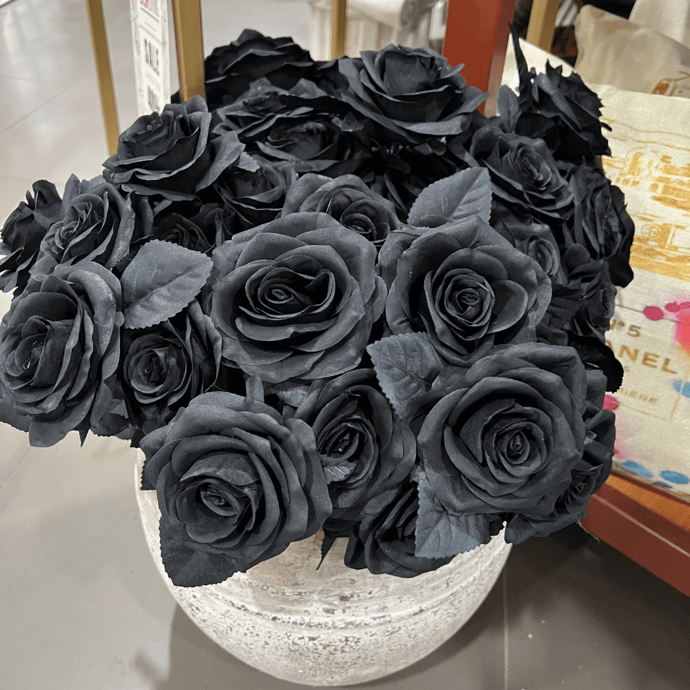 Black Roses - 6 Stem | Artificial Flowers by Casaliving — Casa Living