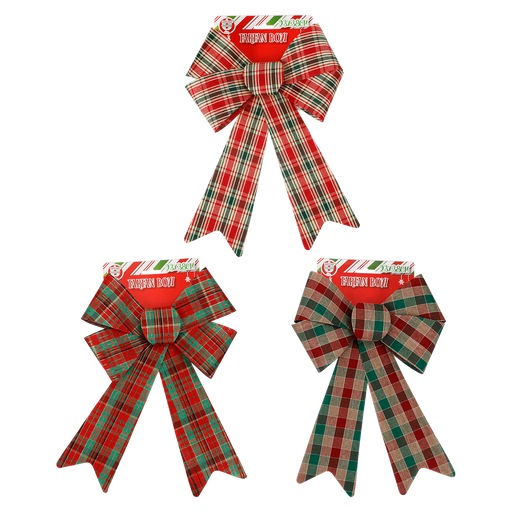 Bow Tartan 23x38cm | Christmas Decorations, Gifts, and Accessories by Casaliving