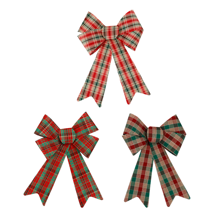 Bow Tartan 23x38cm | Christmas Decorations, Gifts, and Accessories by Casaliving