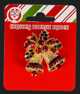 Brooch Diamante 6 Assorted | Christmas Decorations, Gifts, and Accessories by Casaliving