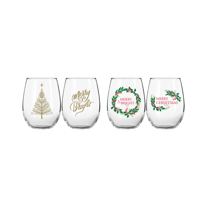 CHRISTMAS WINE TUMBLER 2PK