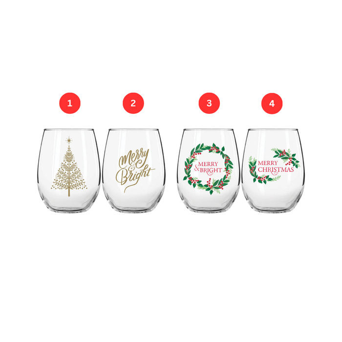 CHRISTMAS WINE TUMBLER 2PK